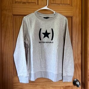 Banana Republic Gray Sweatshirt with Black Star Design